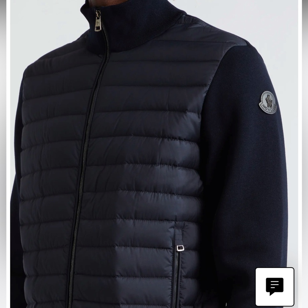 MONCLER puffer down zip cardigan